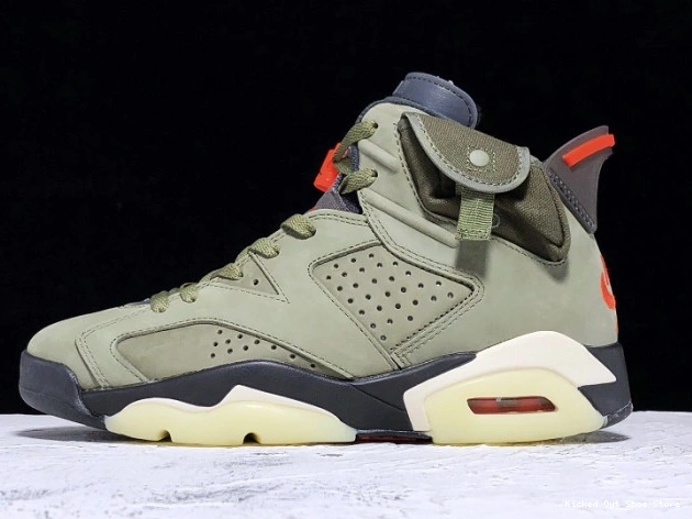 Kicked Out Shoe Store Scott Air Jordan Travis Olive CN1084-200 x Medium 6 0813